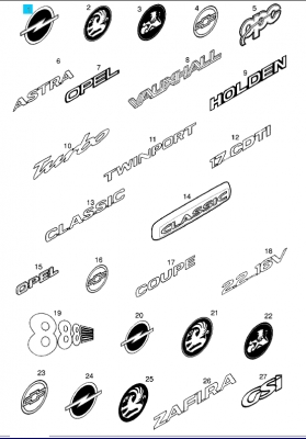 Emblema Hayon Sigla Opel Accesorii Opel GM